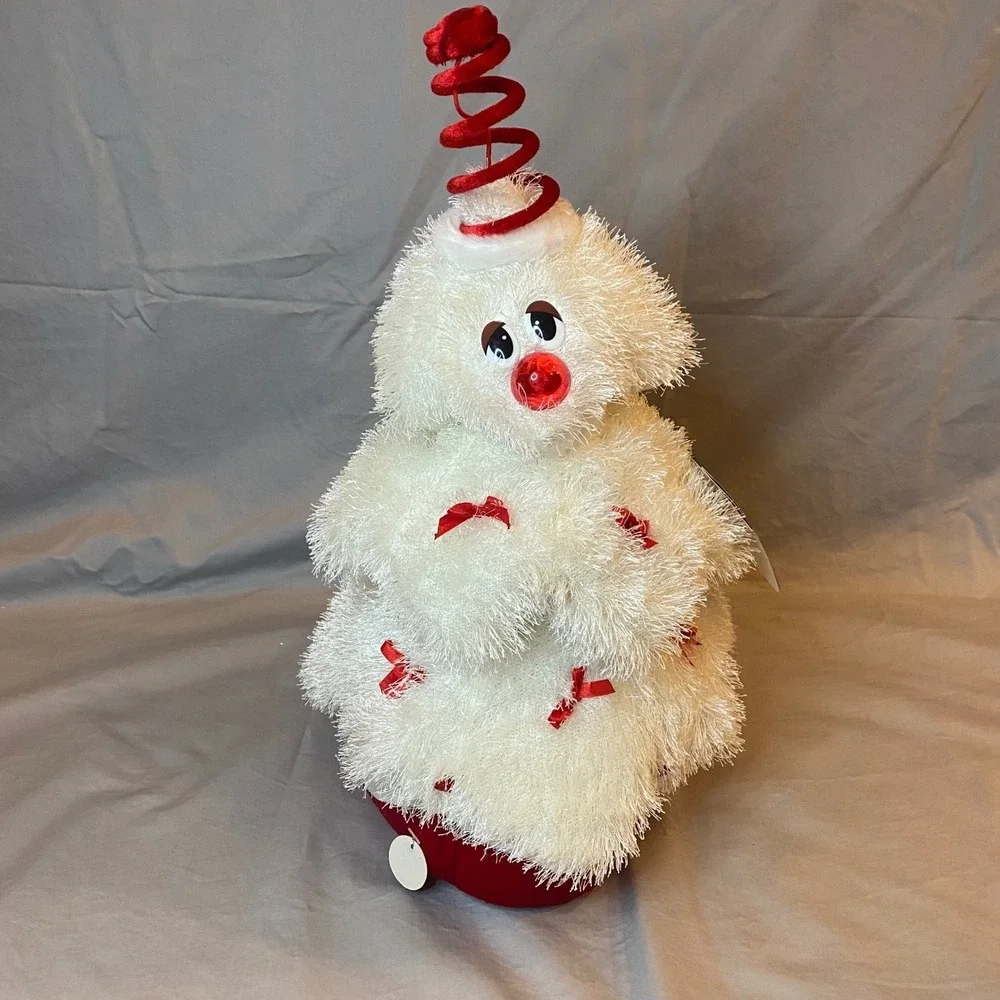 Dan Dee Collectors Choice White Christmas Musical‎ Animated Hat Tree Light Up